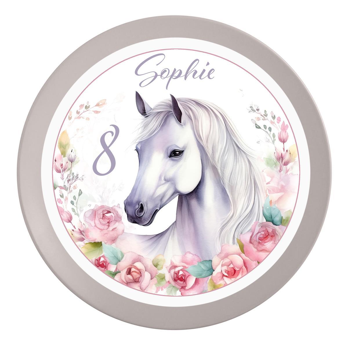 Tortenaufleger Geburtstag Pferd 1 Name & Zahl (20cm)