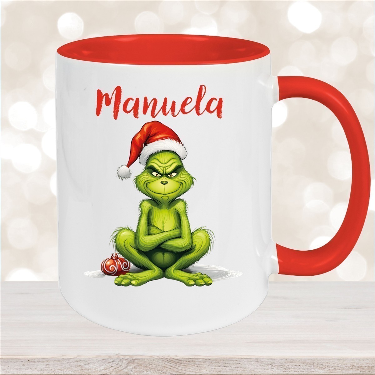 Tasse Wunschname Weihnachten Grinch #4 Keramik Kinderbecher versch. Farben