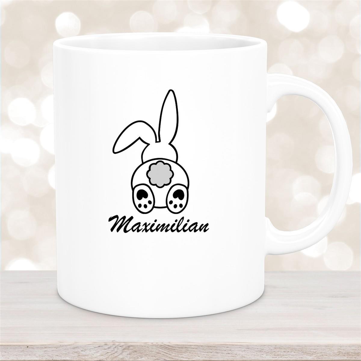 Tasse Ostern - Hase 4 Wunschnamen Keramik personalisiert versch. Farben