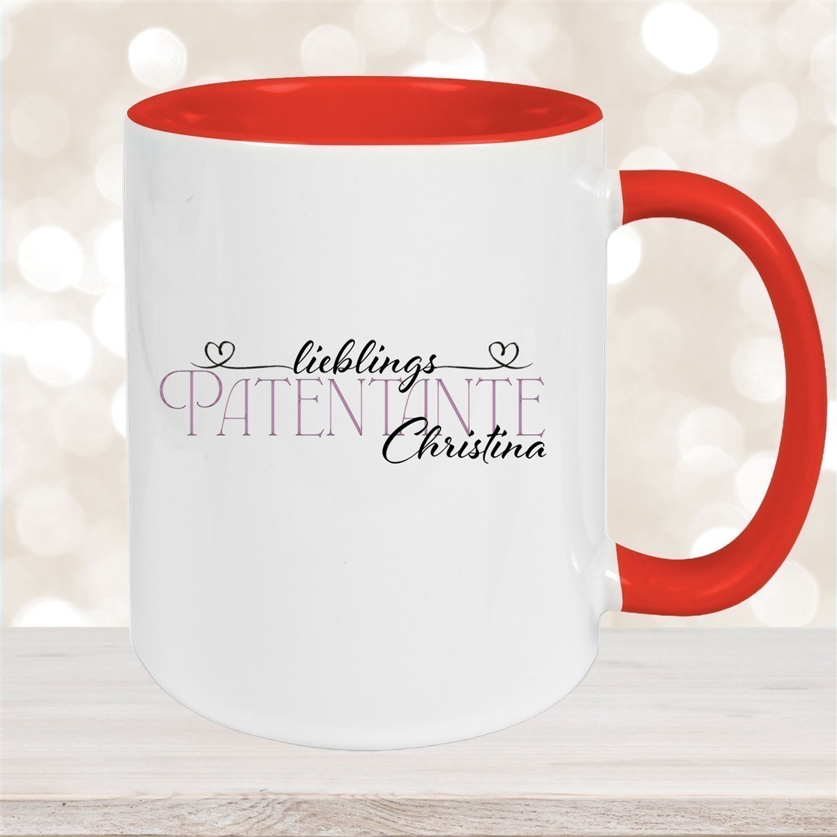 Tasse Wunschname Lieblings-Patentante #1 personalisiert Keramik Becher versch. Farben