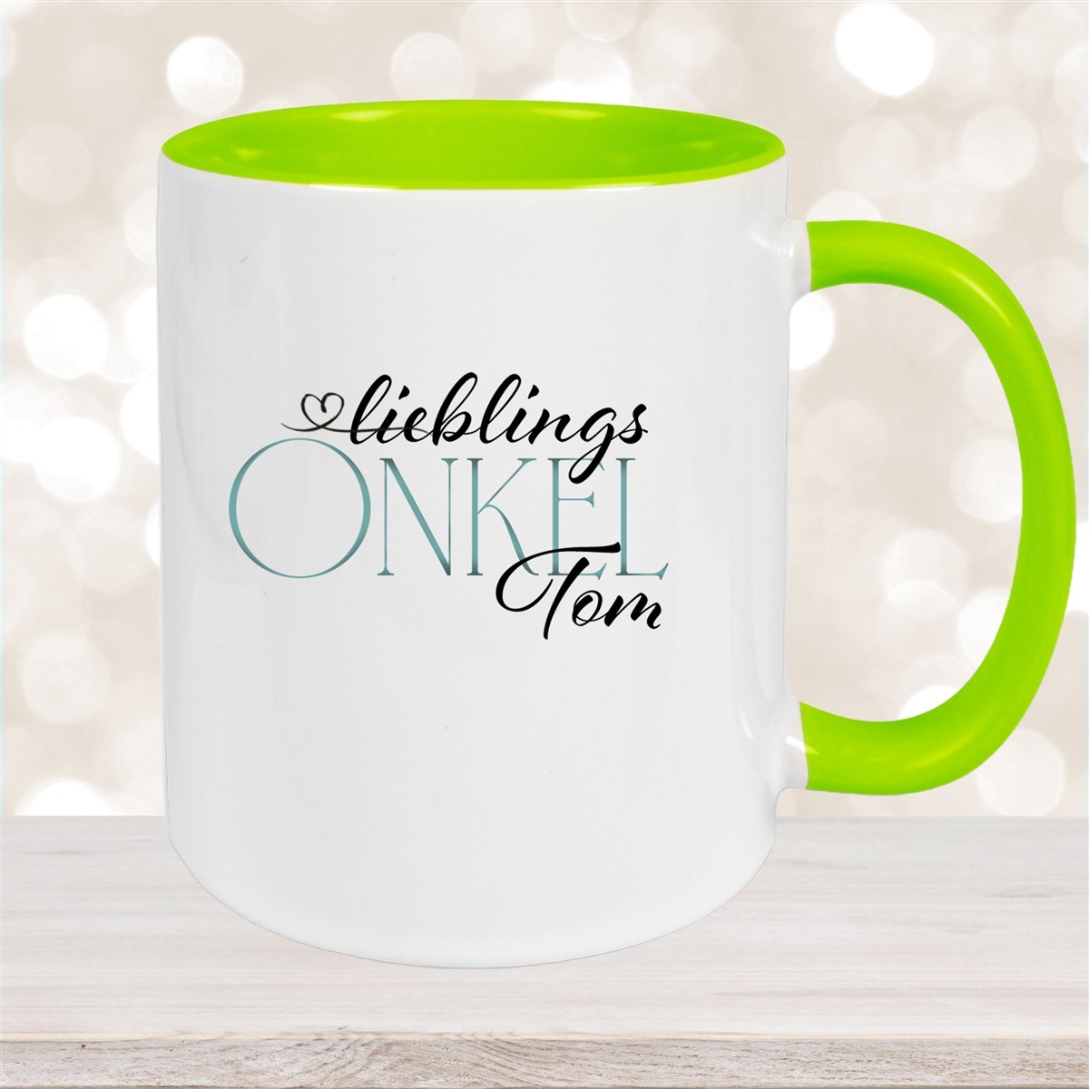 Tasse Wunschname Lieblings-Onkel #1 personalisiert Keramik Becher versch. Farben
