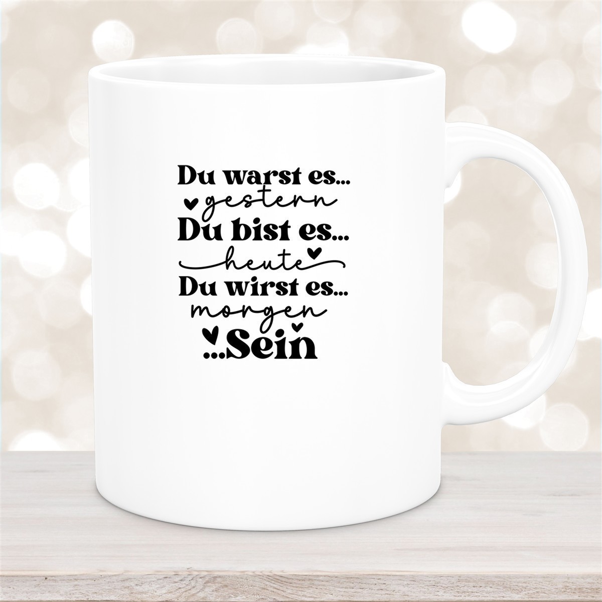 Tasse Spruch "Du bist es" Valentinstag #12 Keramik Weiß Tasse Spruch "Du bist es" Valentinstag #12 Keramik versch. Farben