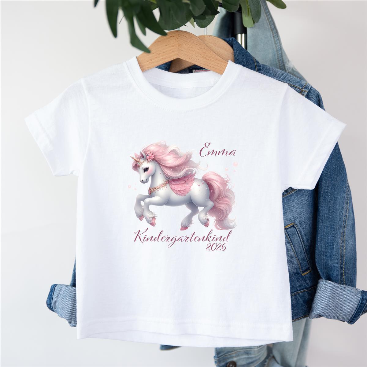 T-Shirt Kindergartenkind-Einhorn 1 Personalisiert mit Namen Kinder