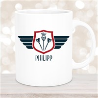 Tasse Dart #2 Wunschname Keramik Kinderbecher personalisiert Weiß