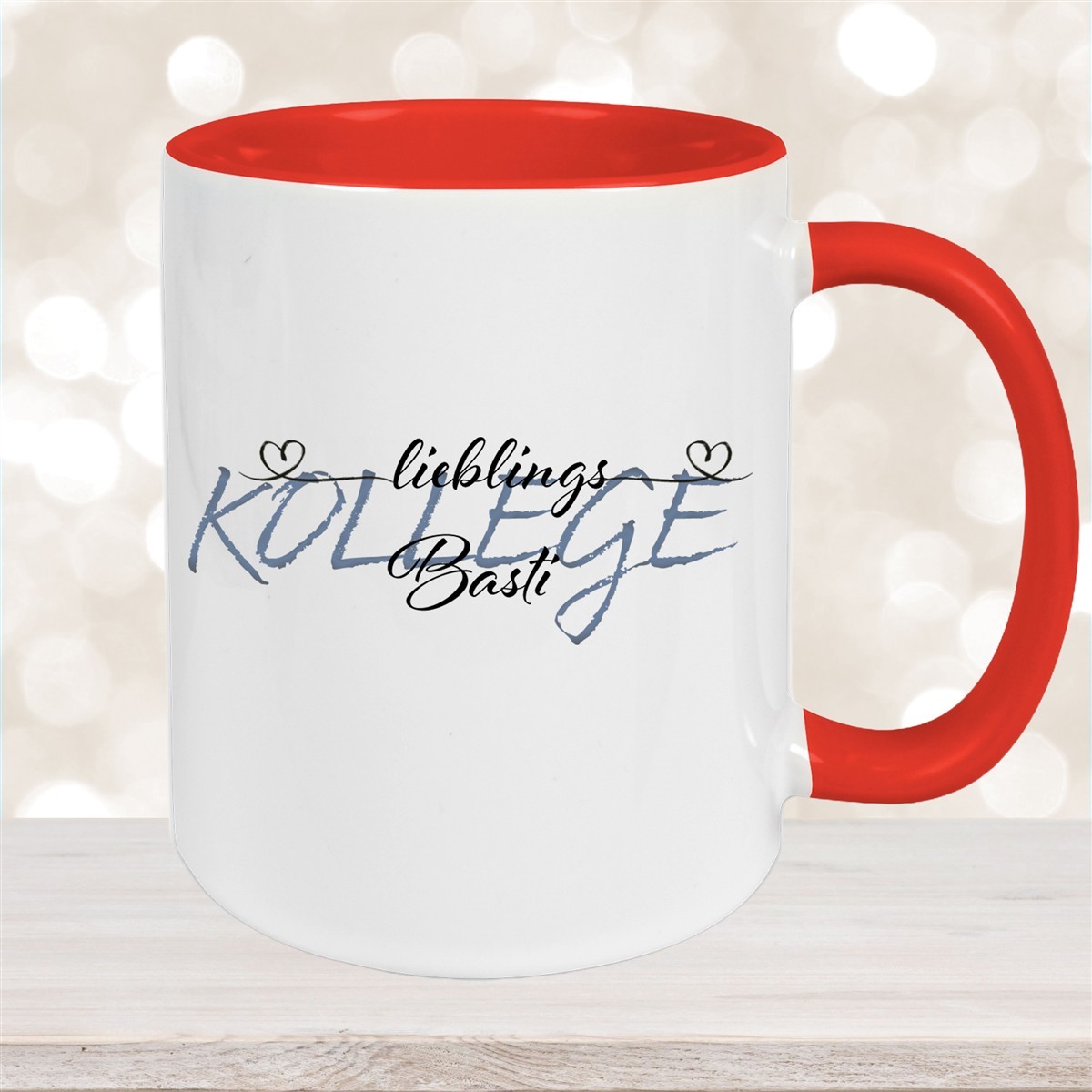 Tasse Wunschname Lieblings-Kollege #2 personalisiert Keramik Becher versch. Farben 