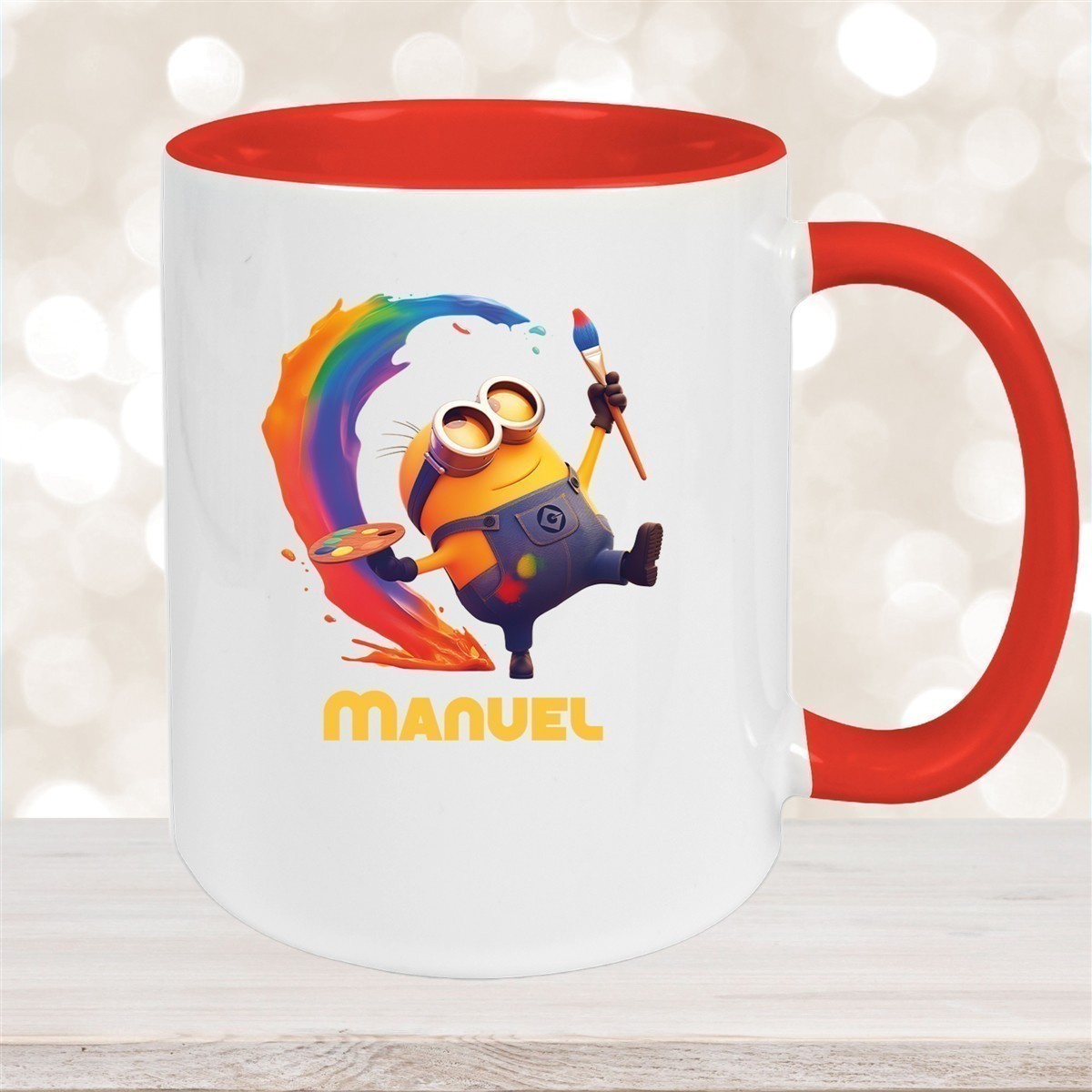 Tasse Minions Kinder Minion #4 Maler Wunschname Keramik Kinderbecher personalisiert versch. Farben