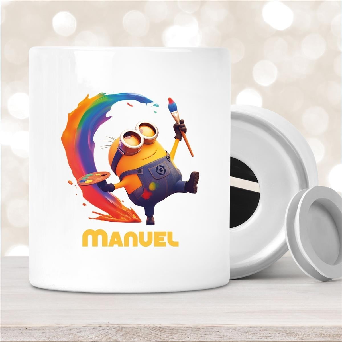 Spardose Minions Kinder Minion #4 Maler Wunschname personalisiert Spardose Minions Kinder Minion #4 Maler Wunschname personalisiert