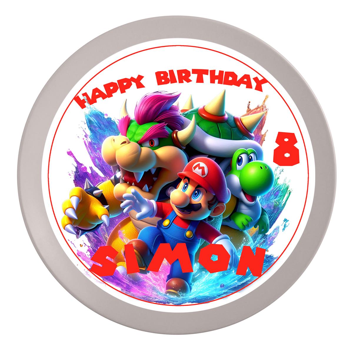 Tortenaufleger Geburtstag Super-Mario #1 – Magische Kuchendekoration für Kindergeburtstage