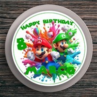 Tortenaufleger Geburtstag Super-Mario #2 – Magische Kuchendekoration für Kindergeburtstage