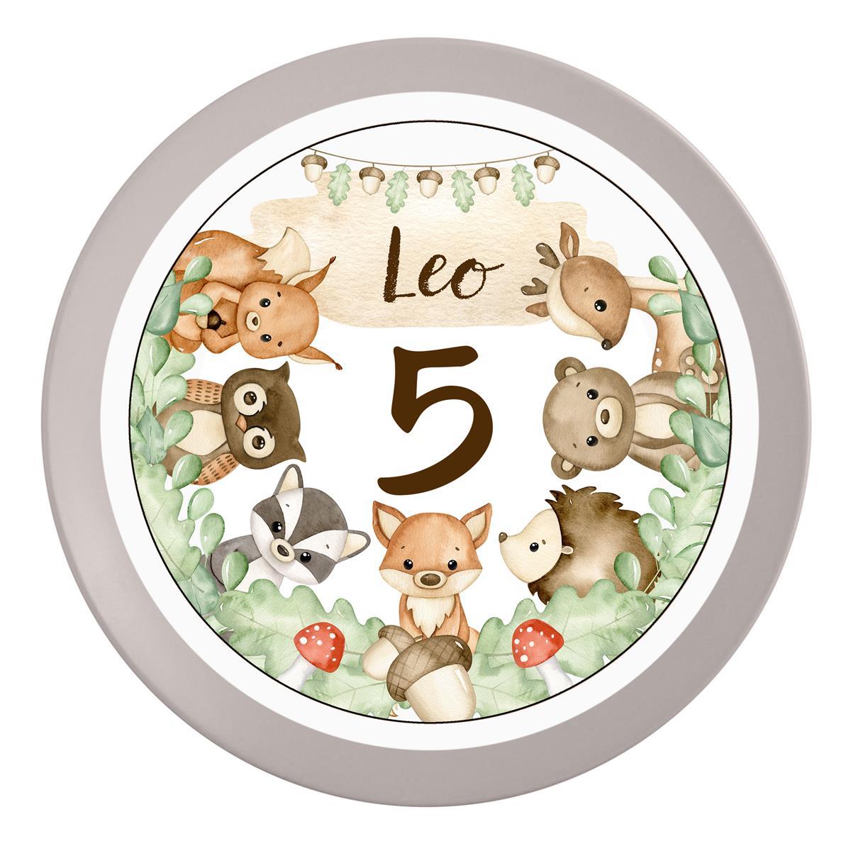 Tortenaufleger Geburtstag Tiere 2 Name & Zahl (20cm)