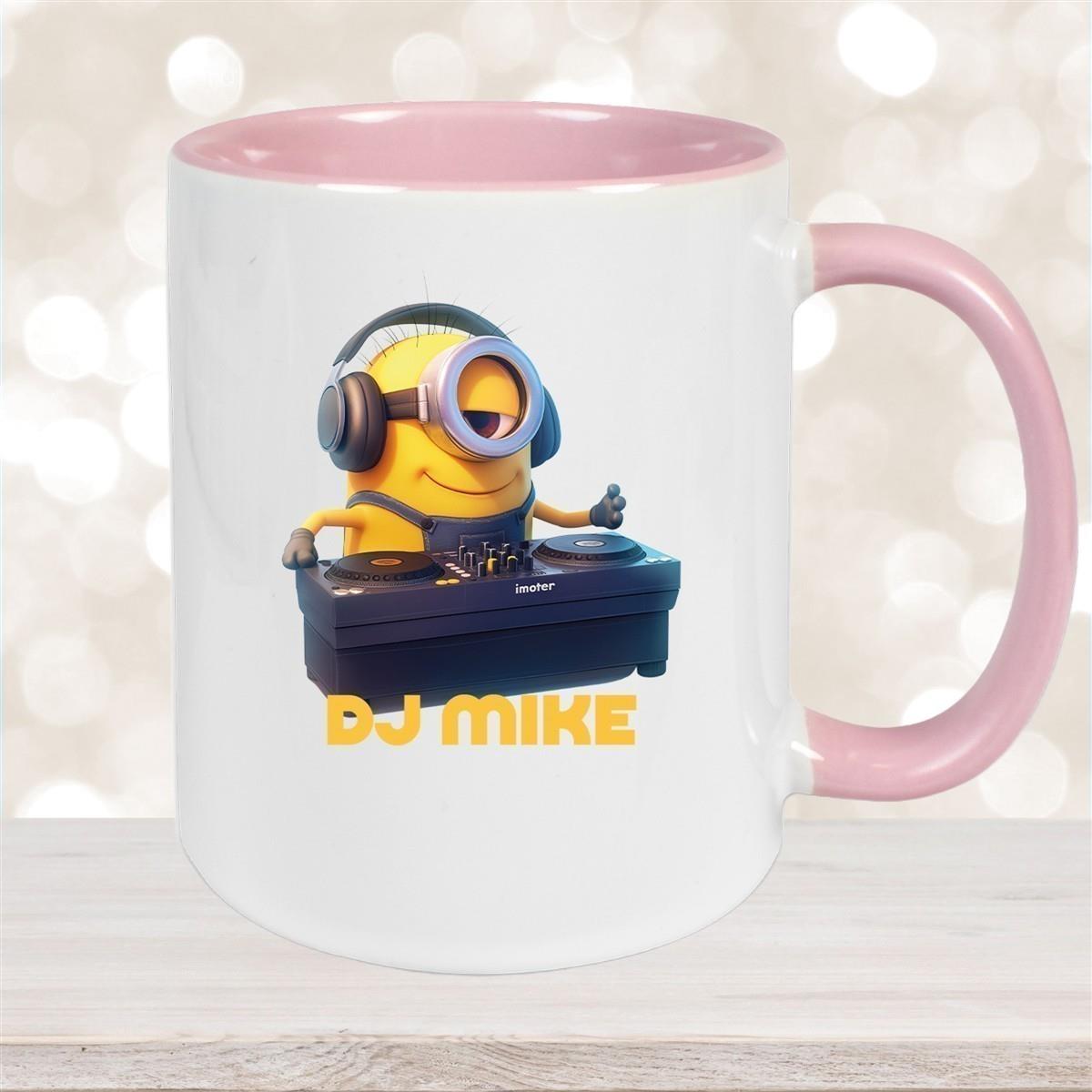 Tasse Minions Kinder Minion 9 DJ Wunschname Keramik Kinderbecher personalisiert versch. Farben