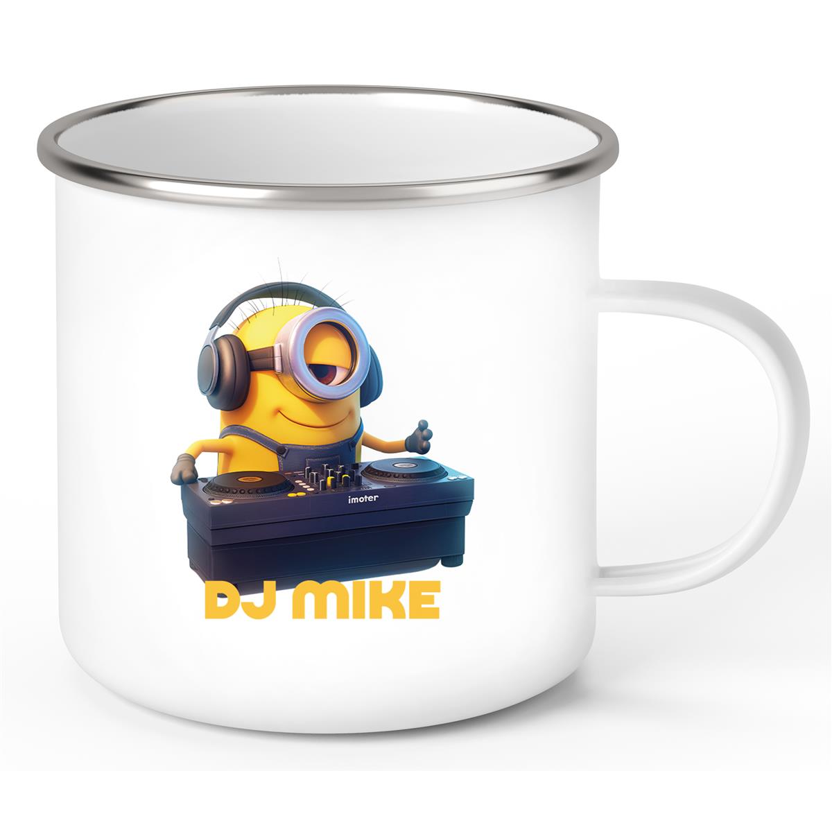 Tasse Minions Kinder Minion #9 DJ Wunschname Emaille Kinderbecher personalisiert