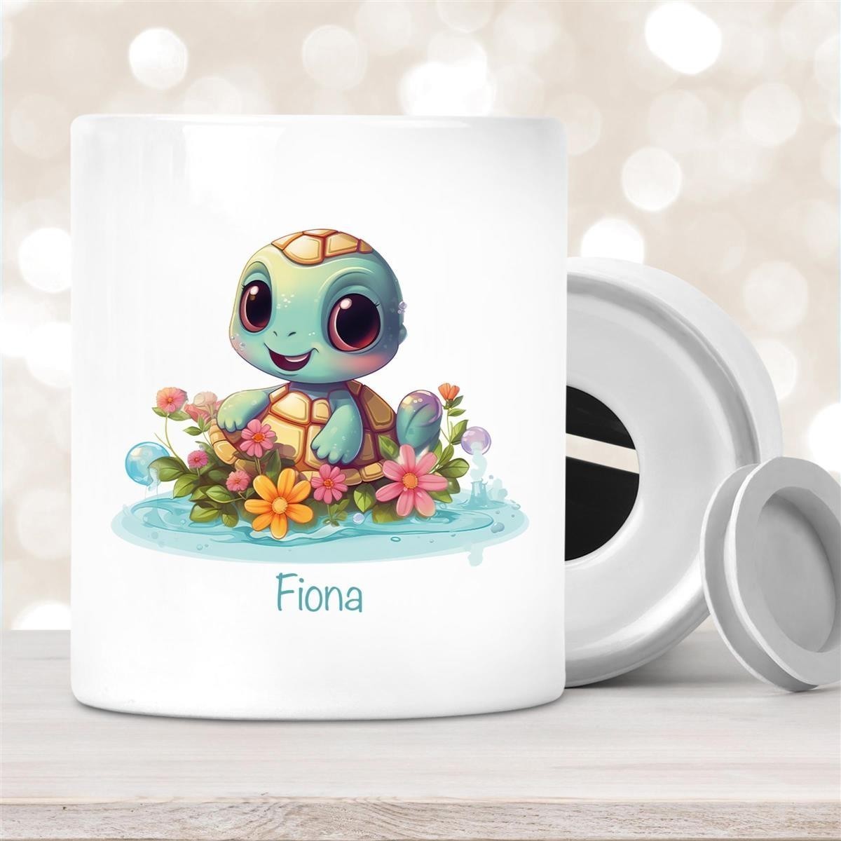 Spardose mit Wunschname Schildkröte #2 personalisiert Spardose mit Wunschname Schildkröte #2 personalisiert