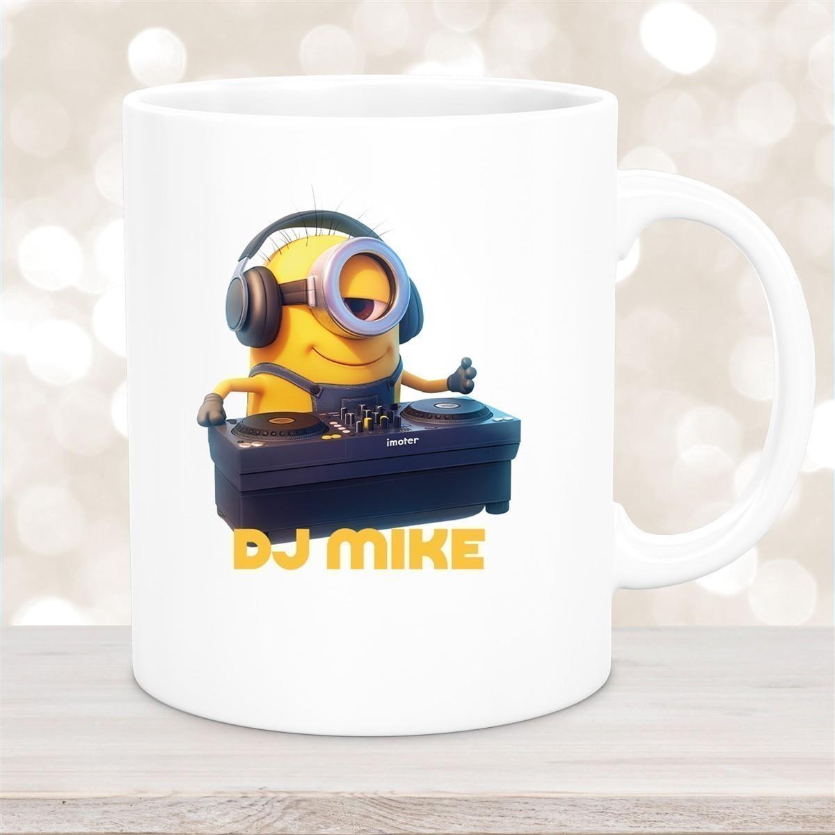 Tasse Minions Kinder Minion 9 DJ Wunschname Keramik Kinderbecher personalisiert versch. Farben