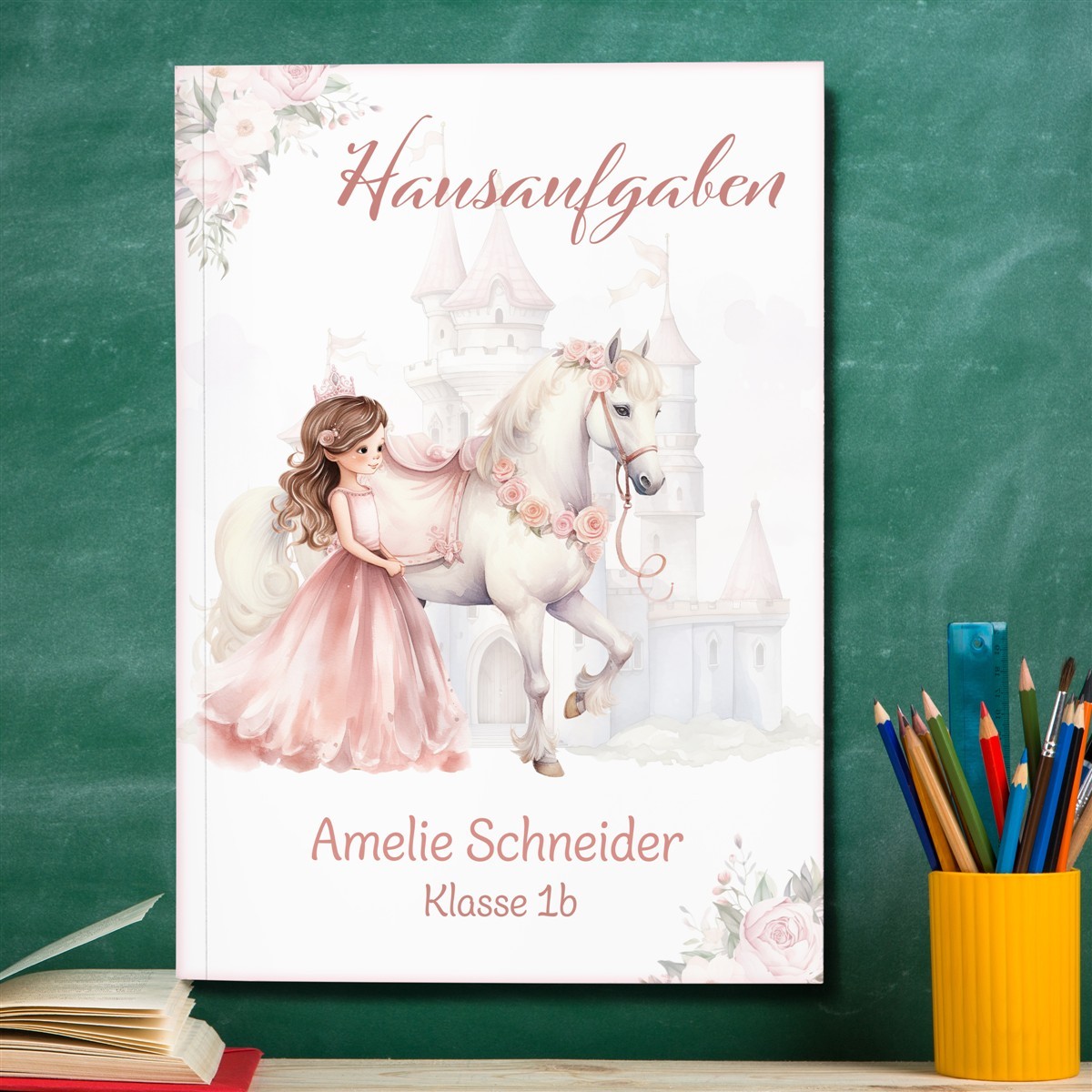 Hausaufgabenheft Prinzessin #1 DIN A5 - 48 Blatt mit Name und Klasse Hausaufgabenheft Prinzessin #1 DIN A5 - 48 Blatt mit Name und Klasse