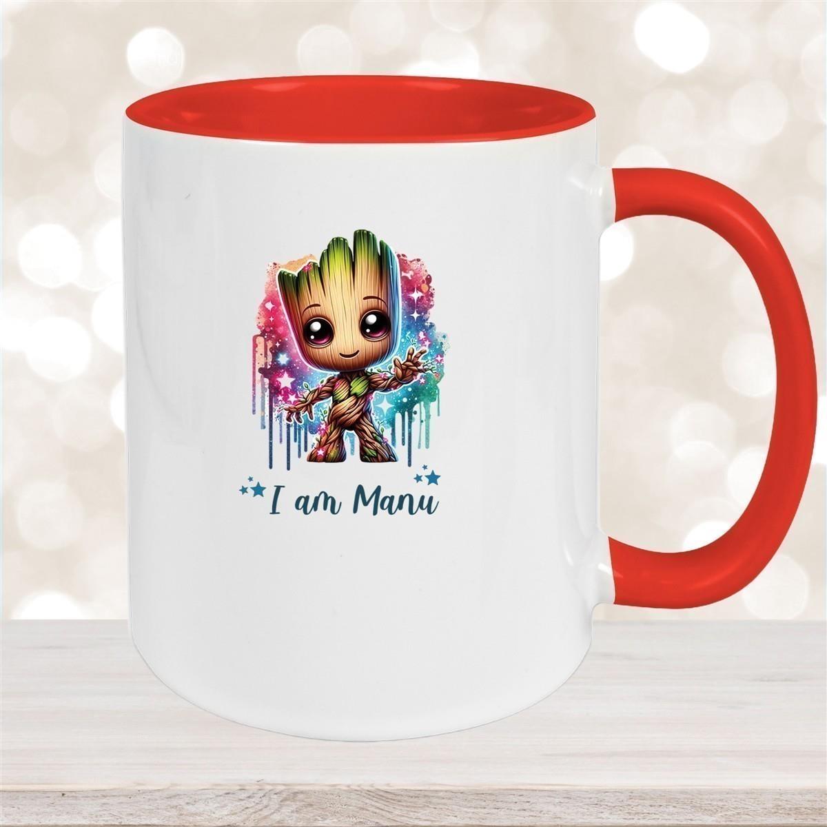 Tasse Wunschname Baby-Groot 5 Keramik Kinderbecher personalisiert versch. Farben