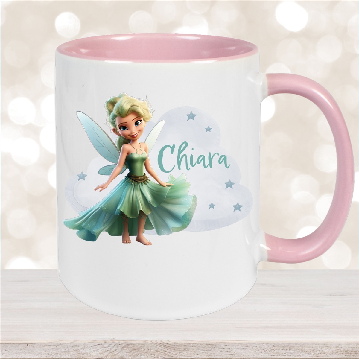 Tasse Fee #5 Wunschname Keramik Kinderbecher personalisiert versch. Farben