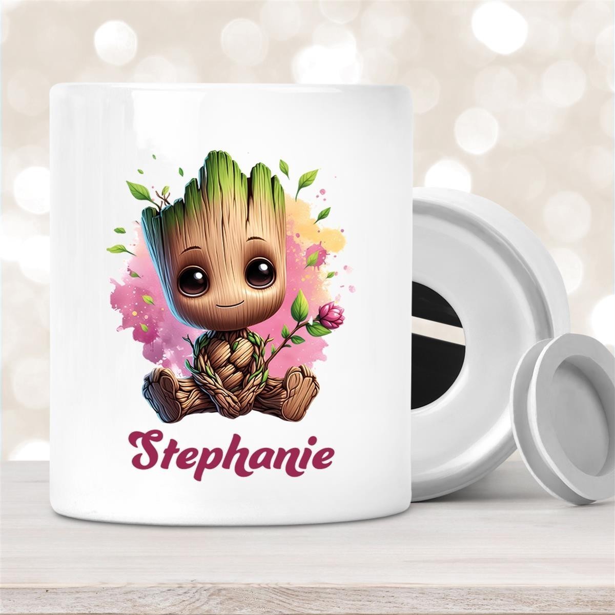 Spardose mit Wunschname Baby-Groot #3 personalisiert Spardose mit Wunschname Baby-Groot #3 personalisiert