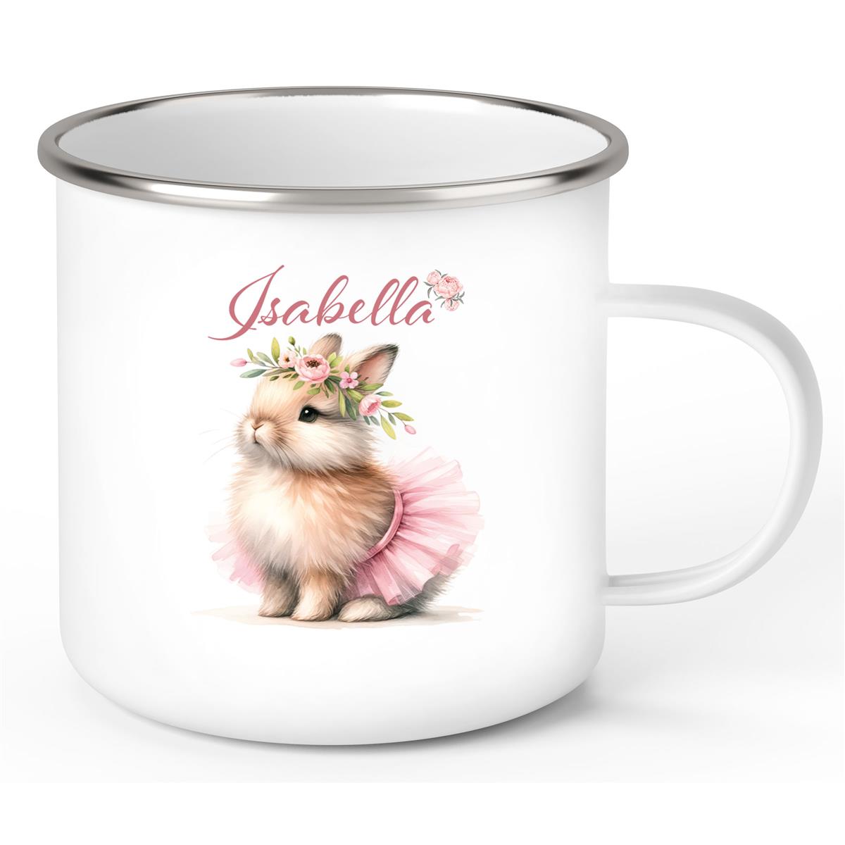 Tasse Ostern - Hase 9 Wunschnamen personalisiert Emaillie