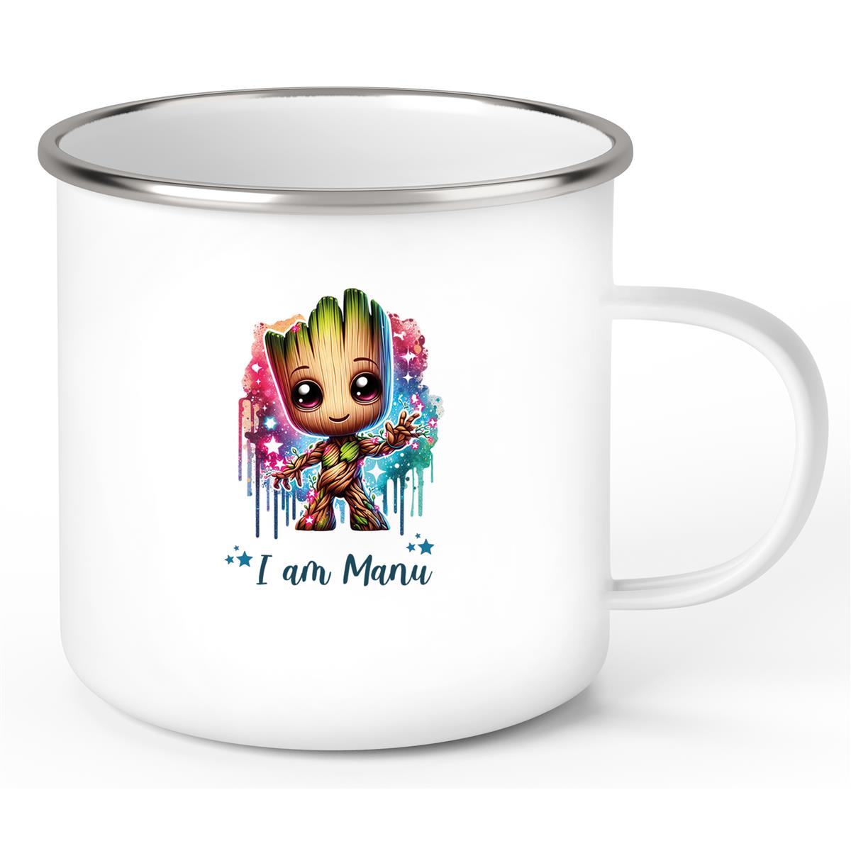 Tasse Wunschname Baby-Groot 5 Emaille Kinderbecher personalisiert