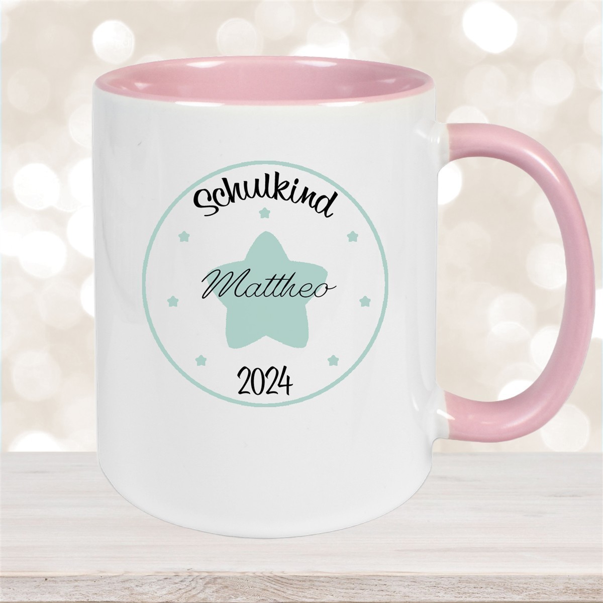 Tasse Schulkind #01 Wunschname Keramik Kinderbecher Personalisiert versch. Farben