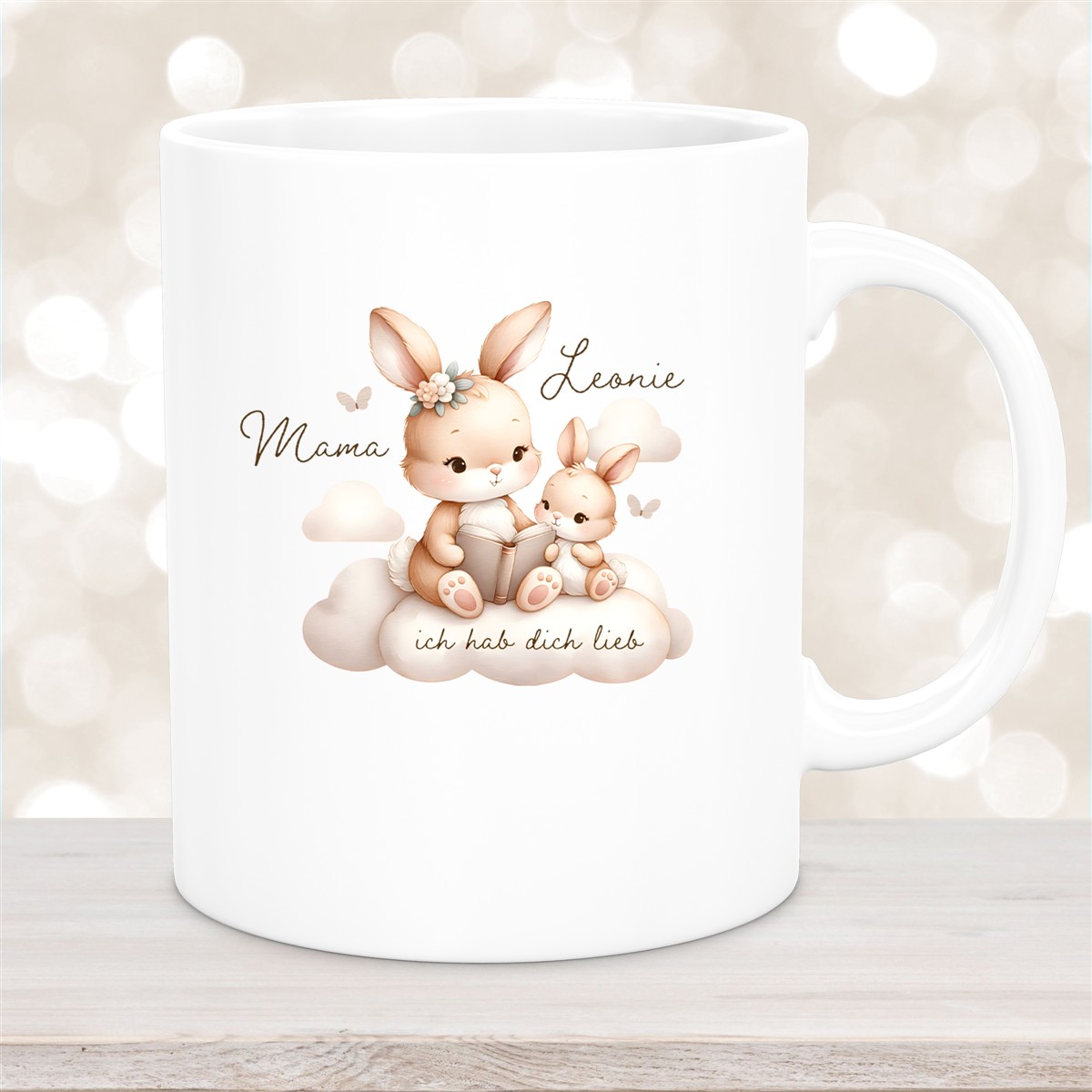 Tasse Muttertag #6 Wunschnamen Keramik Personalisiert Weiß