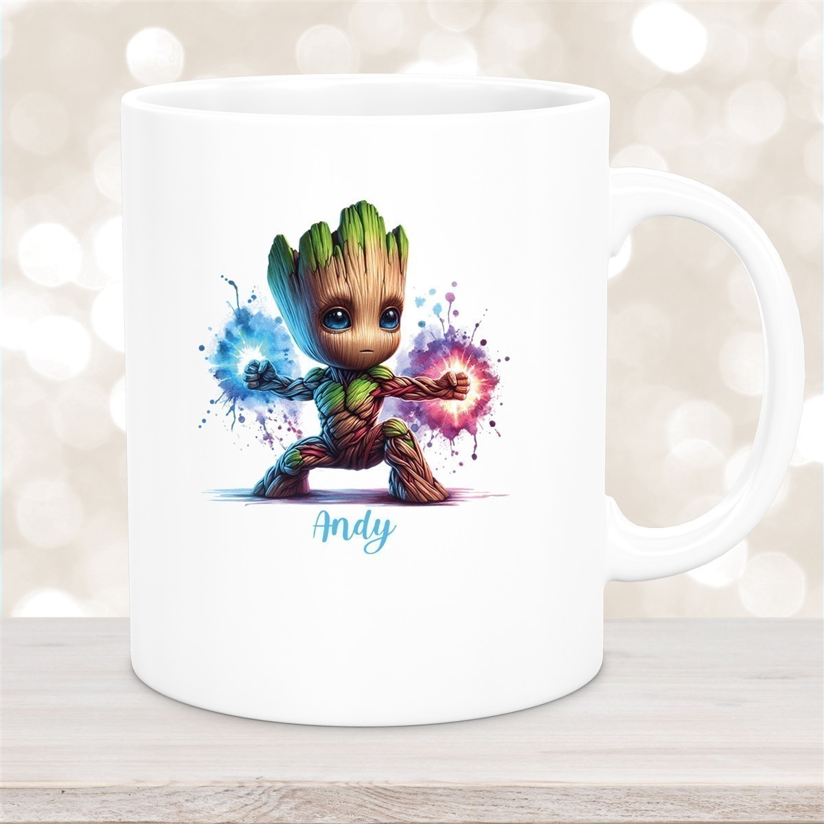 Tasse Wunschname Baby-Groot #8 Keramik Kinderbecher personalisiert Weiß Tasse Wunschname Baby-Groot #8 Keramik Kinderbecher personalisiert versch. Farben