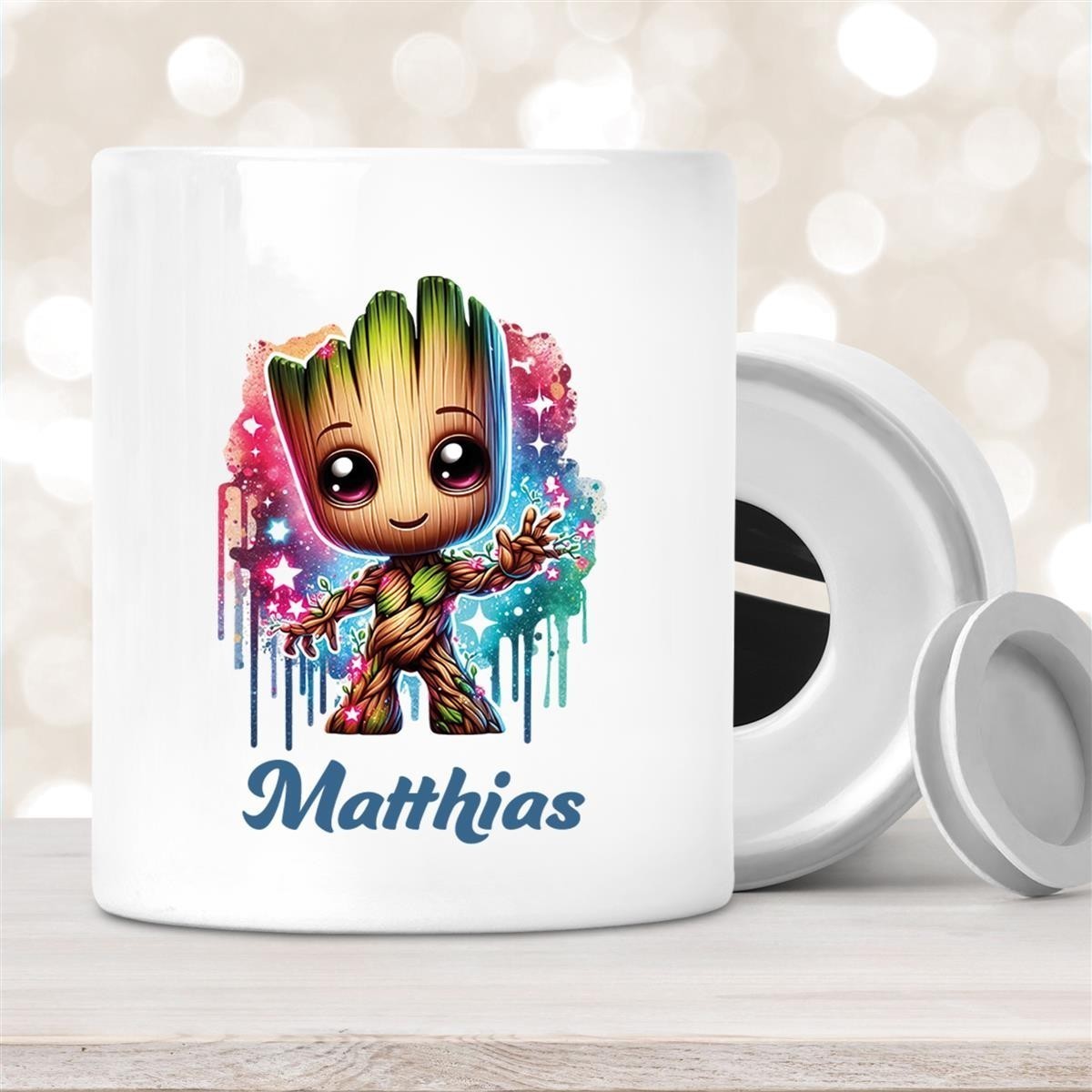 Spardose mit Wunschname Baby-Groot #2 personalisiert Spardose mit Wunschname Baby-Groot #2 personalisiert