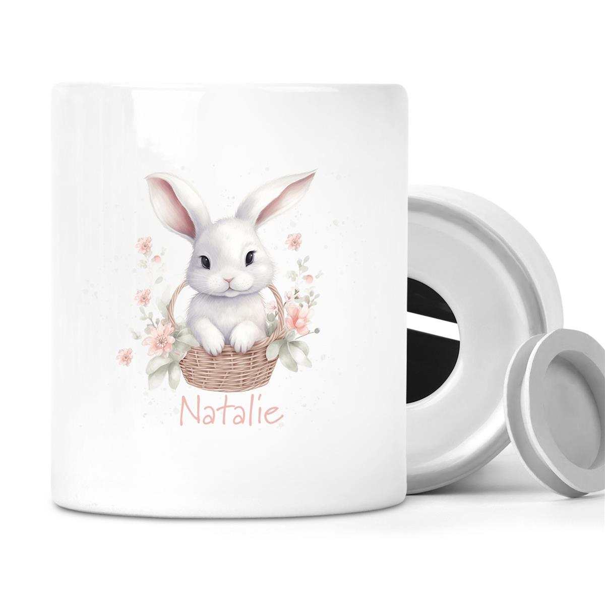 Spardose Ostern - Hase 1 mit Wunschname personalisiert