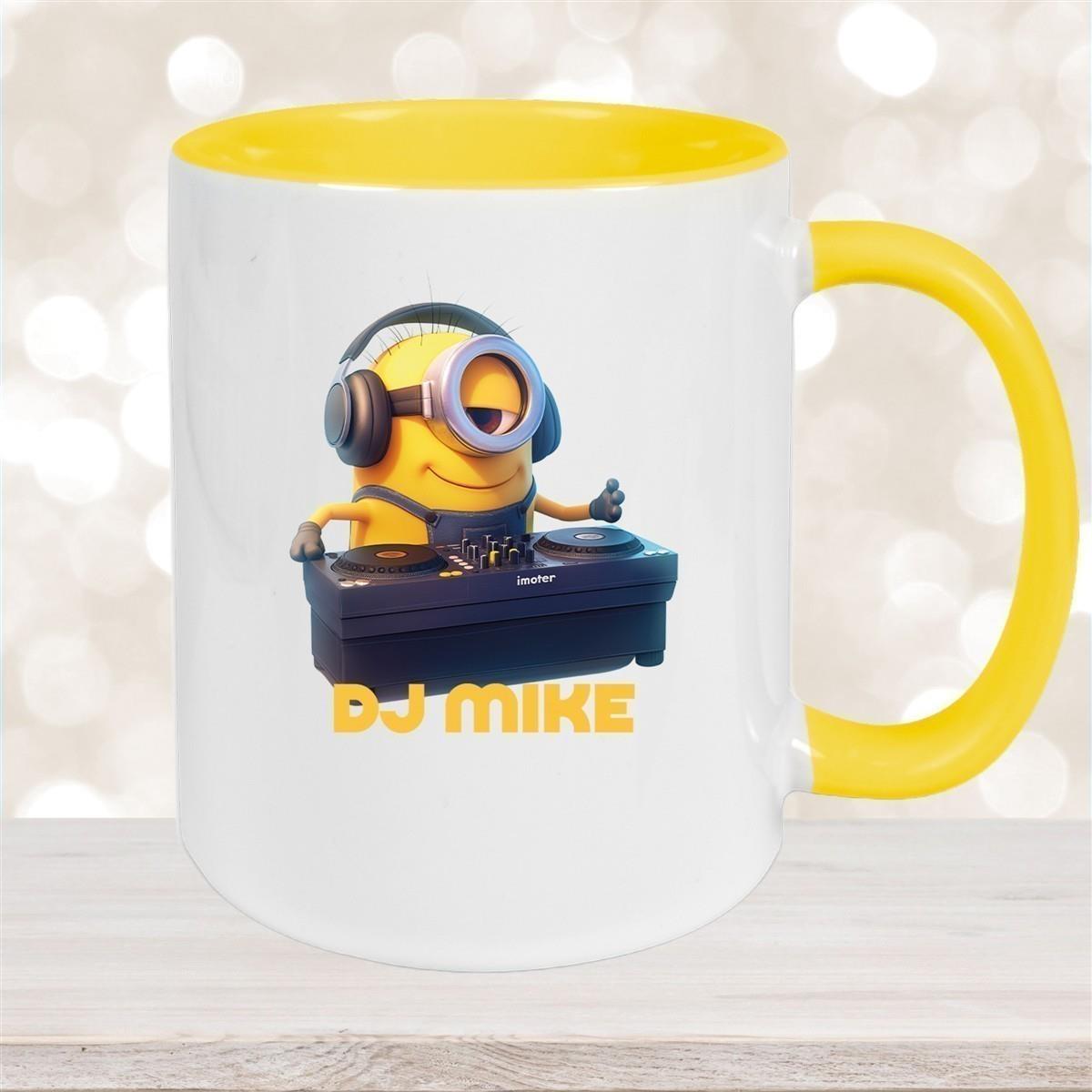 Tasse Minions Kinder Minion 9 DJ Wunschname Keramik Kinderbecher personalisiert versch. Farben