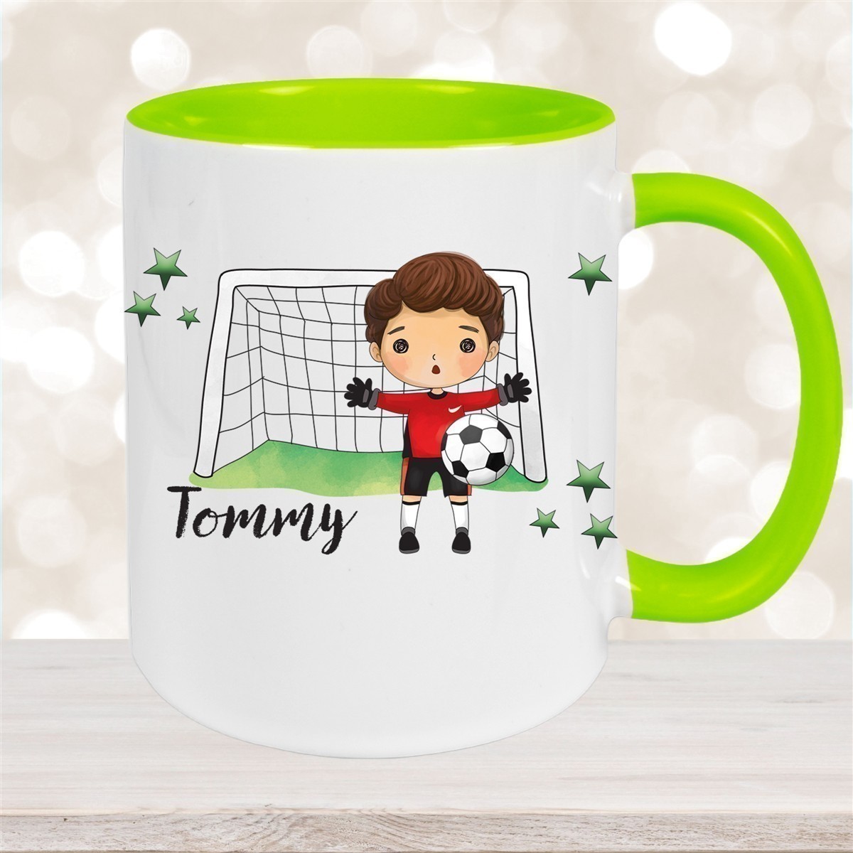 Tasse Fußball #3 Wunschname Keramik Kinderbecher personalisiert versch. Farben