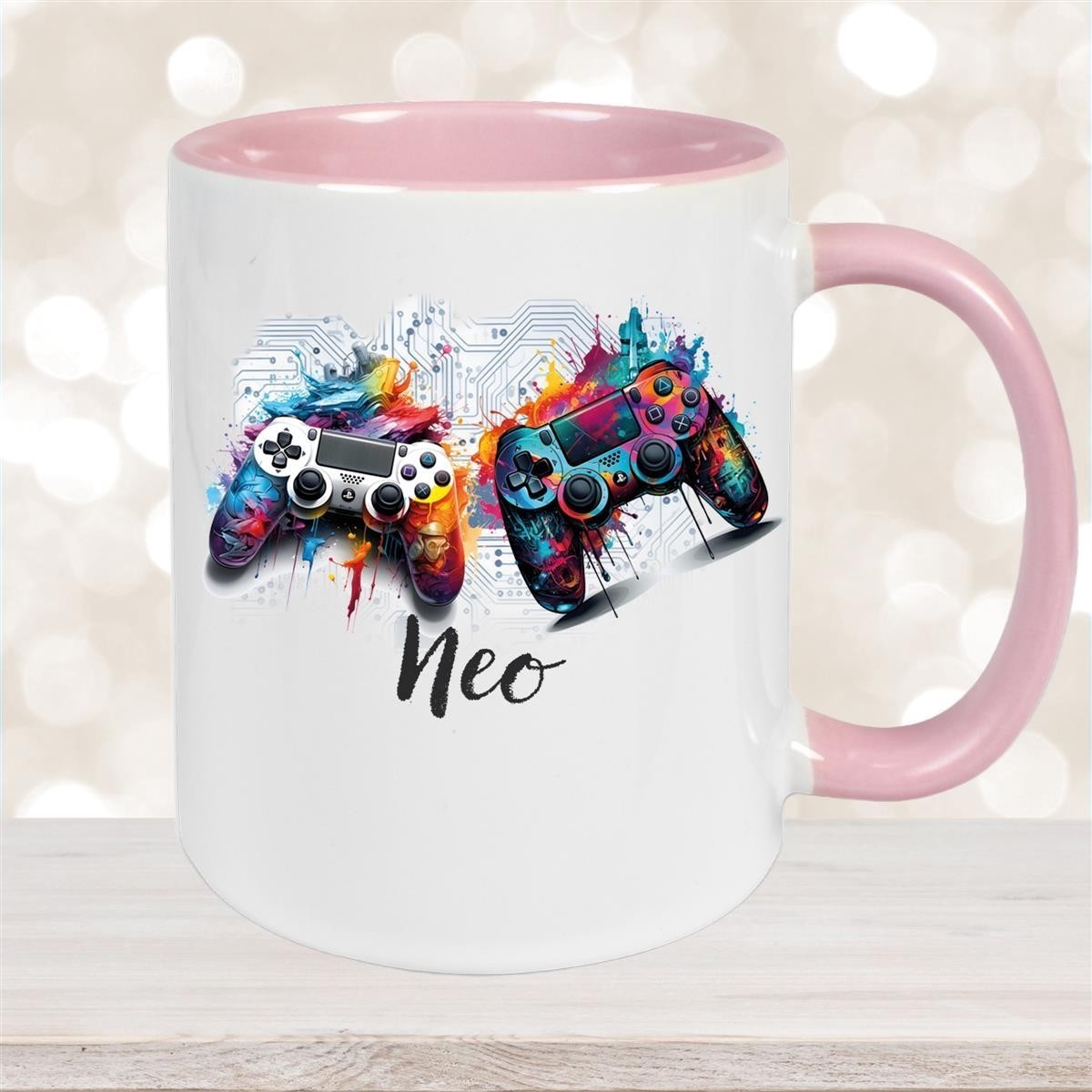 Tasse Gamer #1 Wunschname Keramik Kinderbecher personalisiert versch. Farben