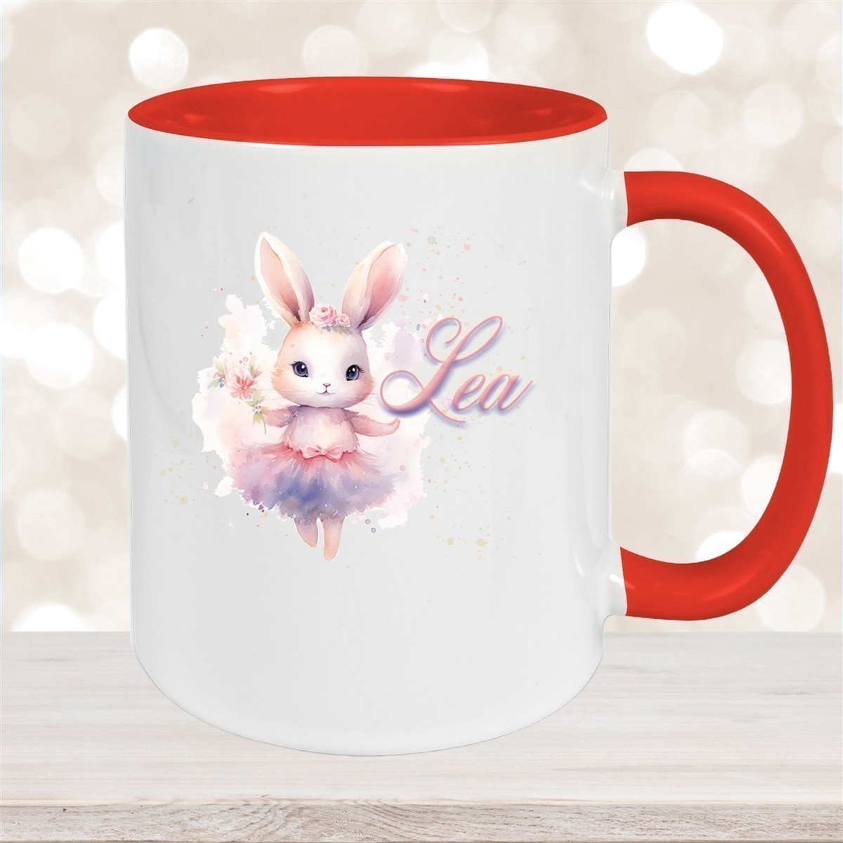 Tasse Ballerina #4 Wunschname Keramik Kinderbecher personalisiert versch. Farben