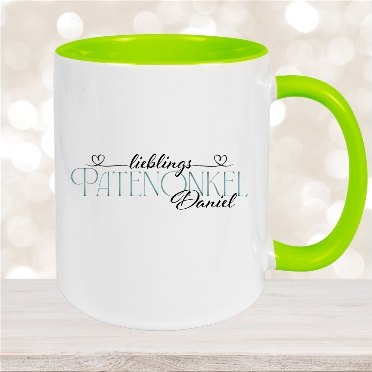 Tasse Wunschname Lieblings-Patenonkel #1 personalisiert Keramik Becher versch. Farben