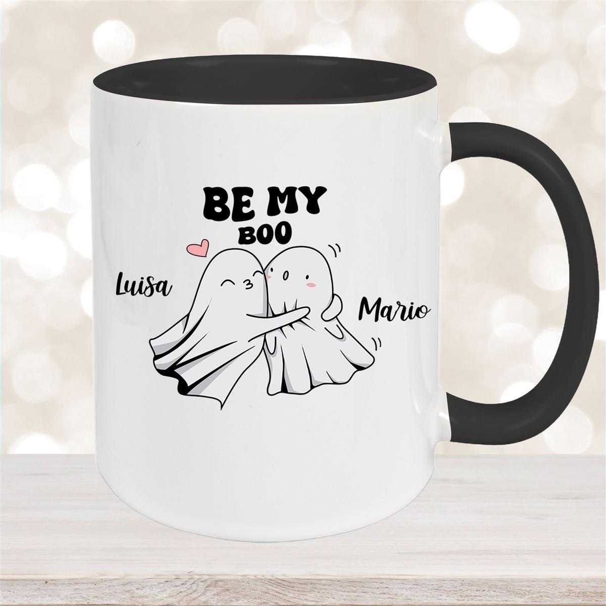 Tasse Liebe - BE MY BOO Valentinstag Wunschnamen Keramik personalisiert versch. Farben