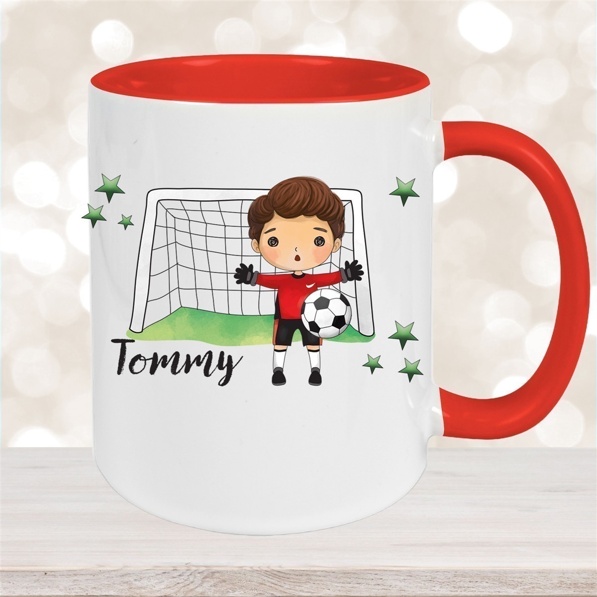Tasse Fußball #3 Wunschname Keramik Kinderbecher personalisiert versch. Farben