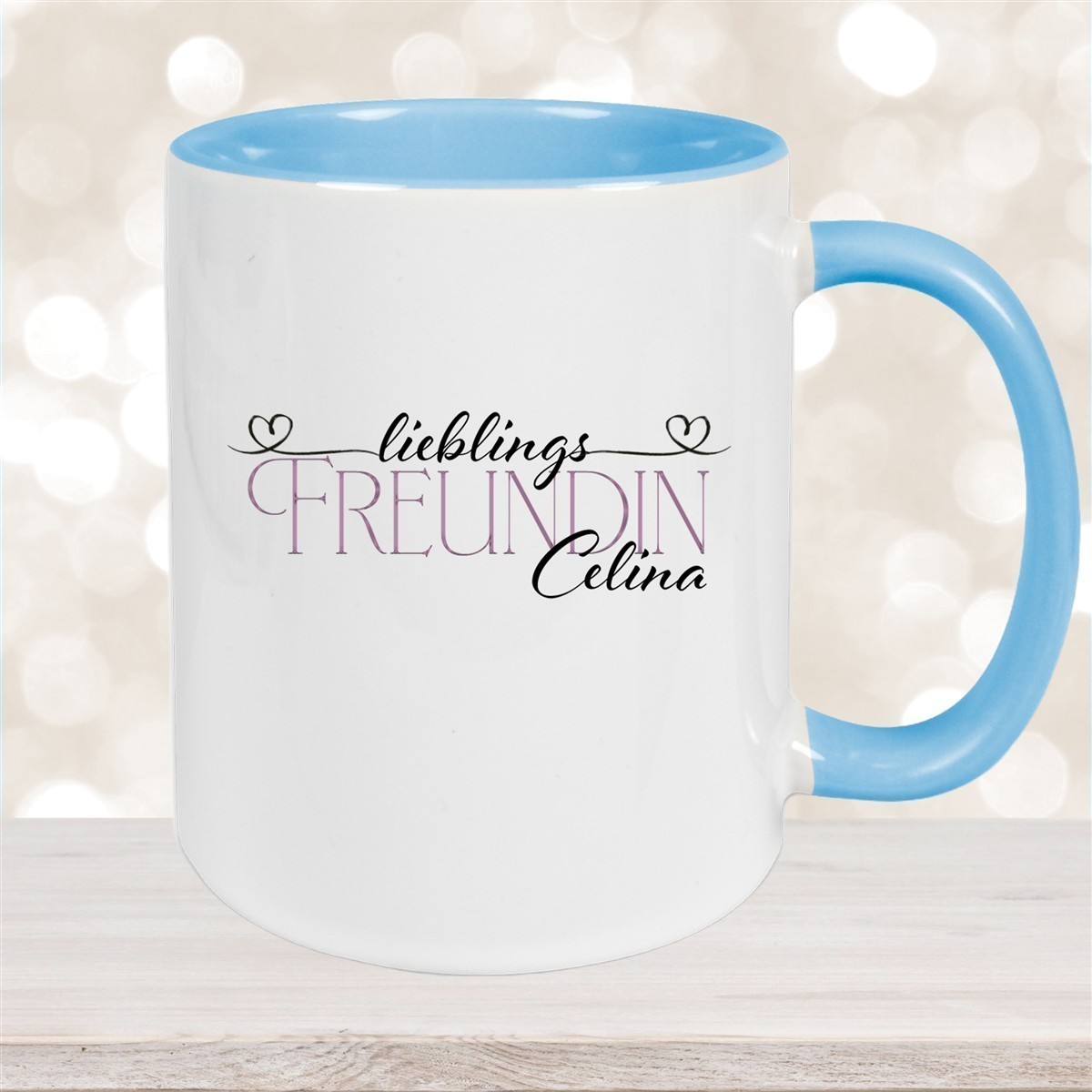 Tasse Wunschname Lieblings-Freundin #1 personalisiert Keramik Becher versch. Farben