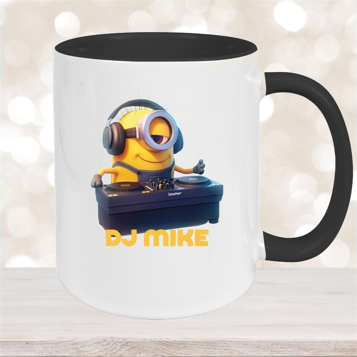 Tasse Minions Kinder Minion 9 DJ Wunschname Keramik Kinderbecher personalisiert versch. Farben