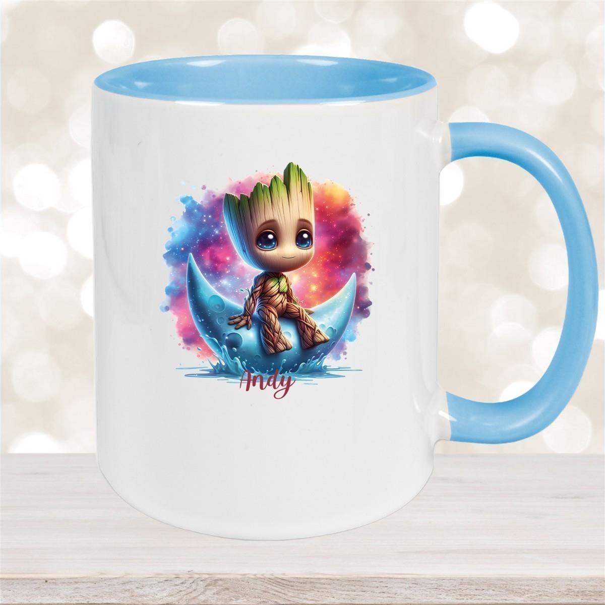 Tasse Wunschname Baby-Groot 7 Keramik Kinderbecher personalisiert versch. Farben