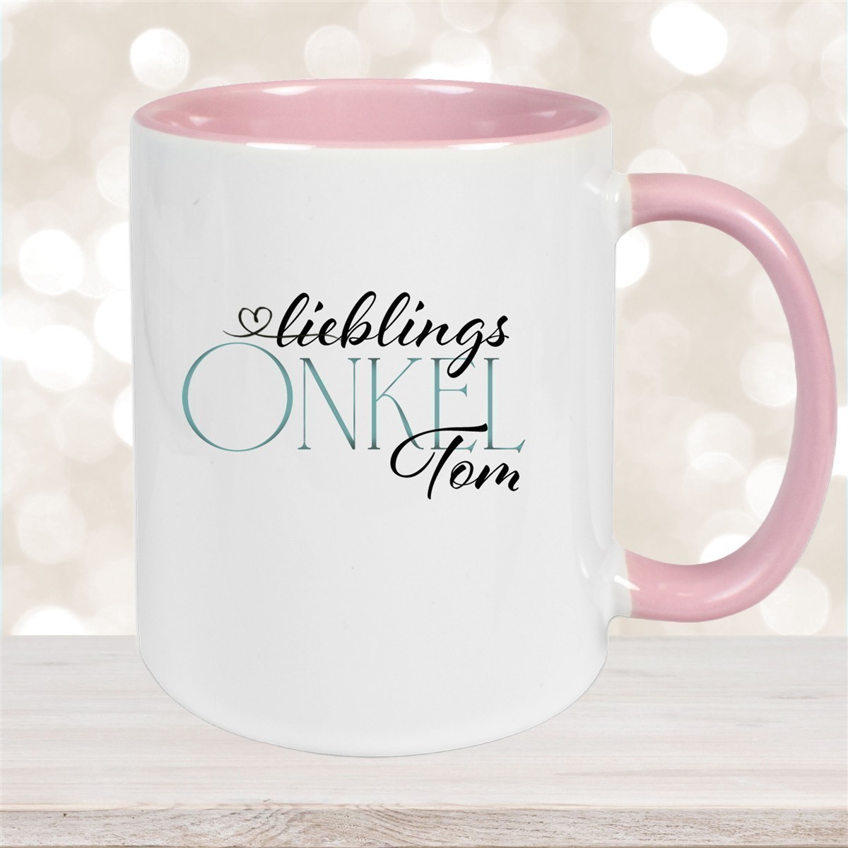 Tasse Wunschname Lieblings-Onkel #1 personalisiert Keramik Becher versch. Farben