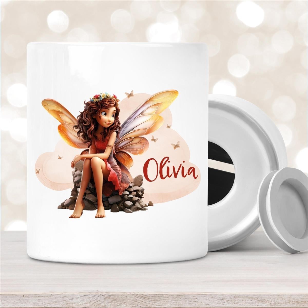 Spardose mit Wunschname Fee #2 personalisiert Spardose mit Wunschname Fee #2 personalisiert