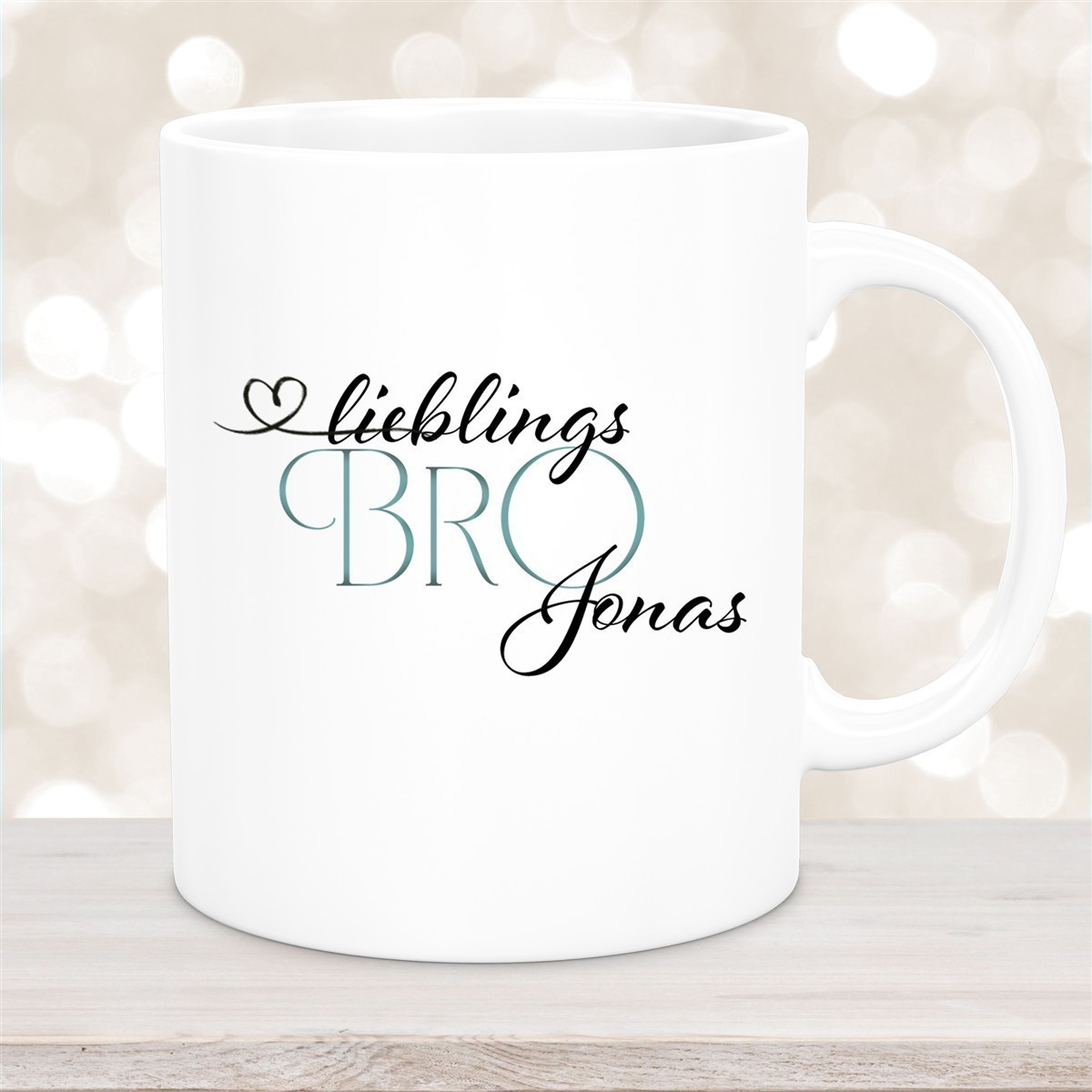 Tasse Wunschname Lieblings-Bro #1 personalisiert Keramik Becher Weiß Tasse Wunschname Lieblings-Bro #1 personalisiert Keramik Becher versch. Farben