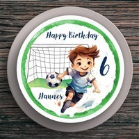 Tortenaufleger Geburtstag Fußball #1 Name & Zahl (20cm)