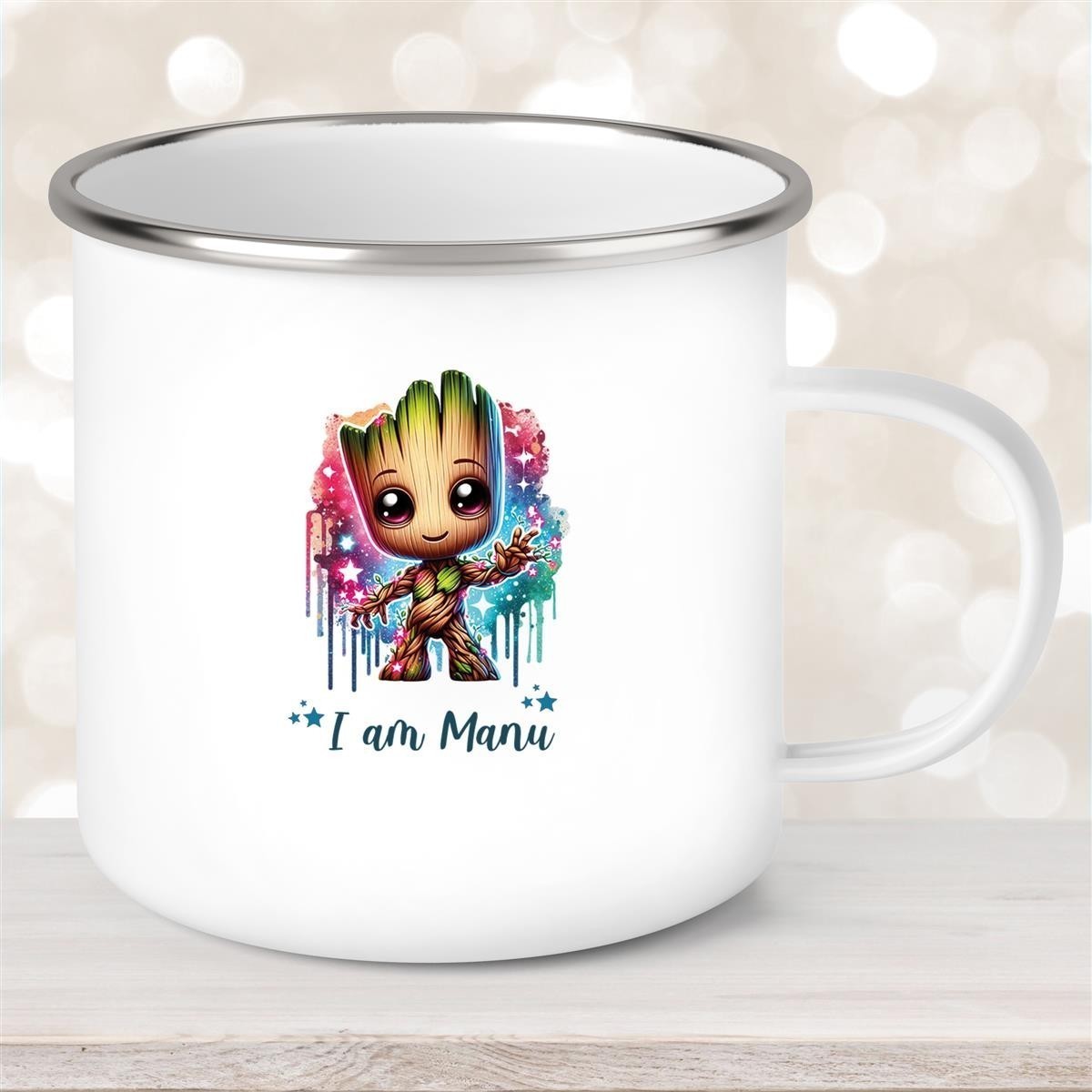 Tasse Wunschname Baby-Groot #5 Emaille Kinderbecher personalisiert Tasse Wunschname Baby-Groot #5 Emaille Kinderbecher personalisiert