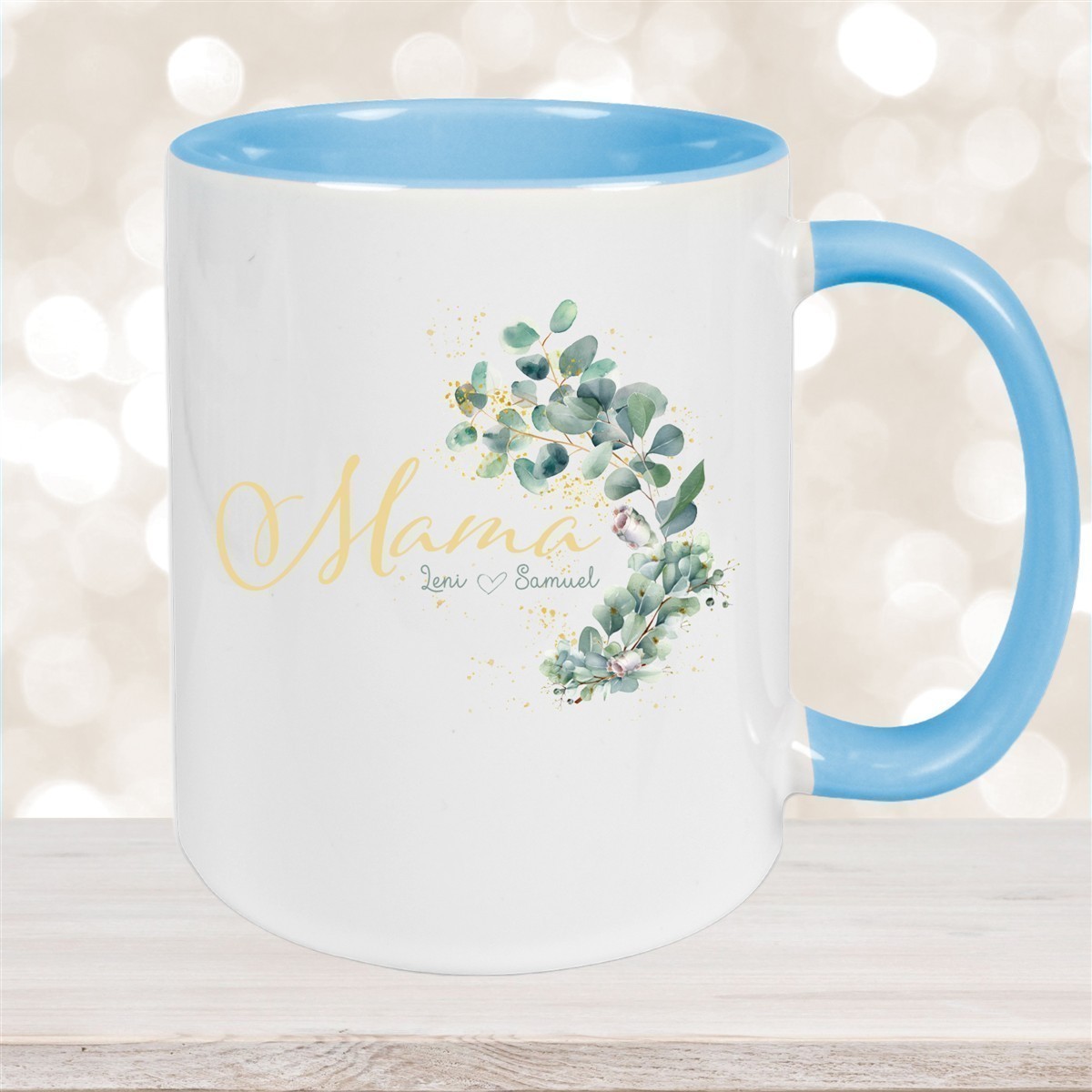 Tasse Muttertag #8 Wunschnamen Keramik Personalisiert versch. Farben