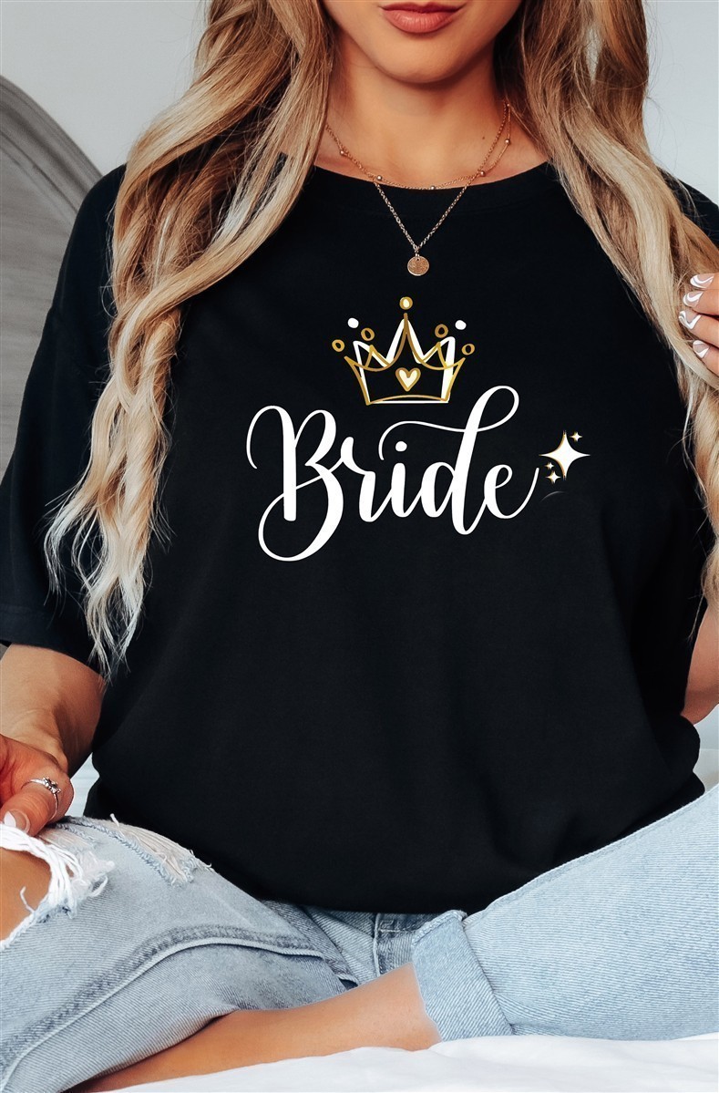 T-Shirt Bride #03– Damen-Shirt für den Junggesellinnenabschied Bride-Schwarz-XXL