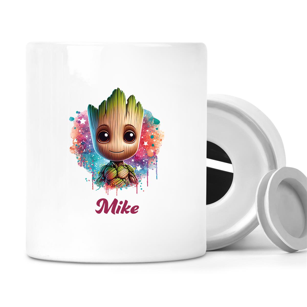 Spardose mit Wunschname Baby-Groot 4 personalisiert