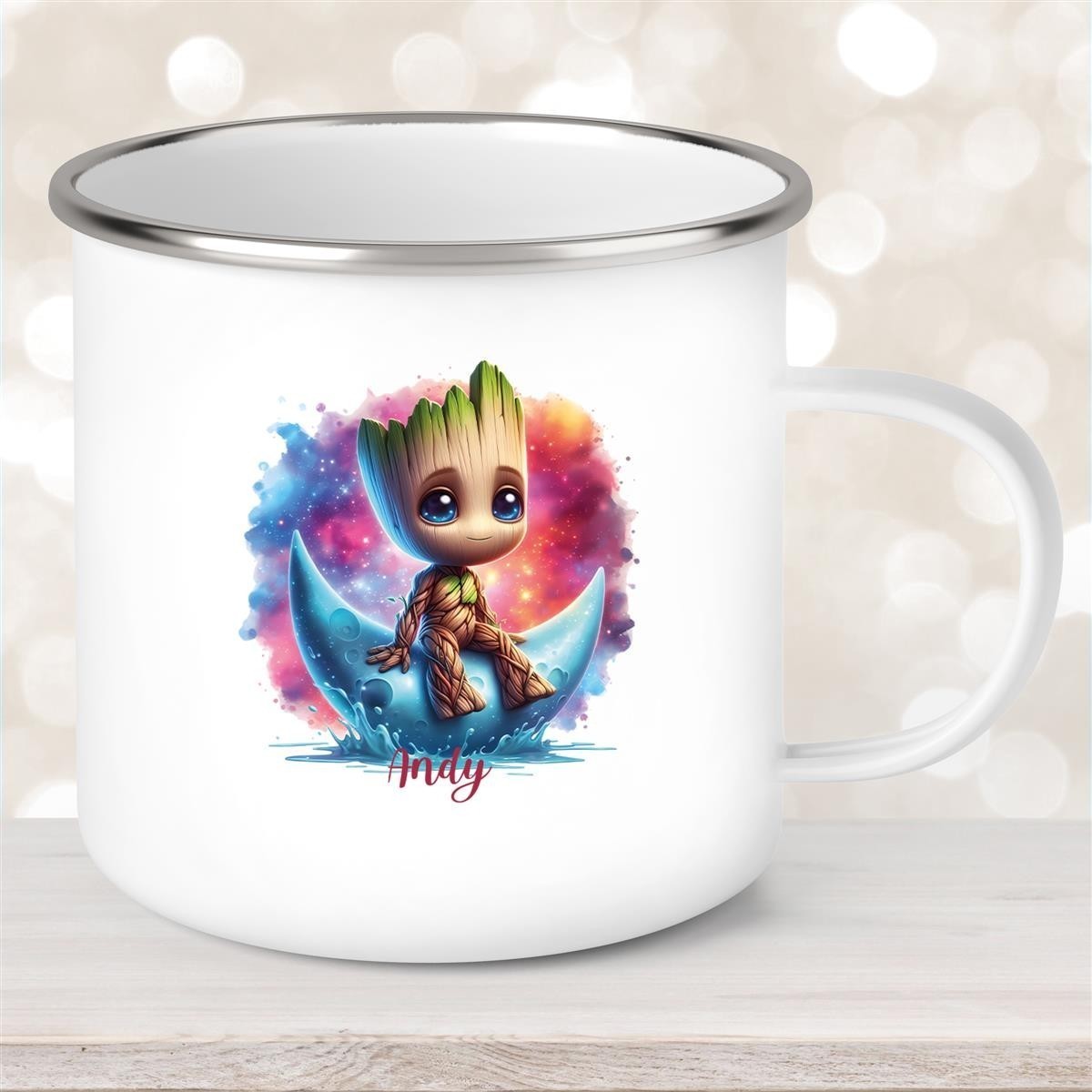Tasse Wunschname Baby-Groot #7 Emaille Kinderbecher personalisiert Tasse Wunschname Baby-Groot #7 Emaille Kinderbecher personalisiert