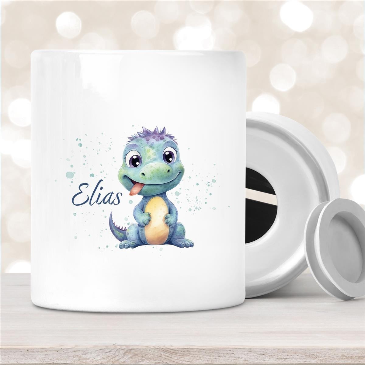 Spardose mit Wunschname Dino #13 personalisiert Spardose mit Wunschname Dino #13 personalisiert