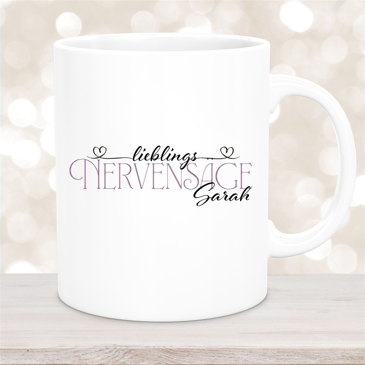 Tasse Wunschname Lieblings-Nervensäge #1 personalisiert Keramik Becher Weiß Tasse Wunschname Lieblings-Nervensäge #1 personalisiert Keramik Becher versch. Farben